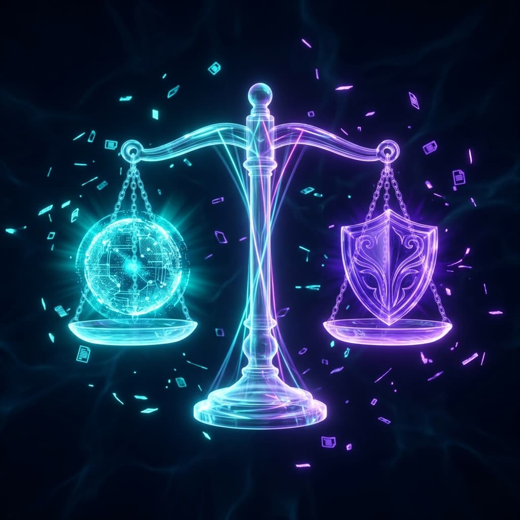 Illustration 3D — Conformité Loi 25 - clé en main pour les PME québécoises