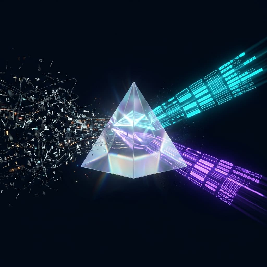 Illustration 3D — Qualité & Fiabilité des données - des décisions solides sur des données fiables